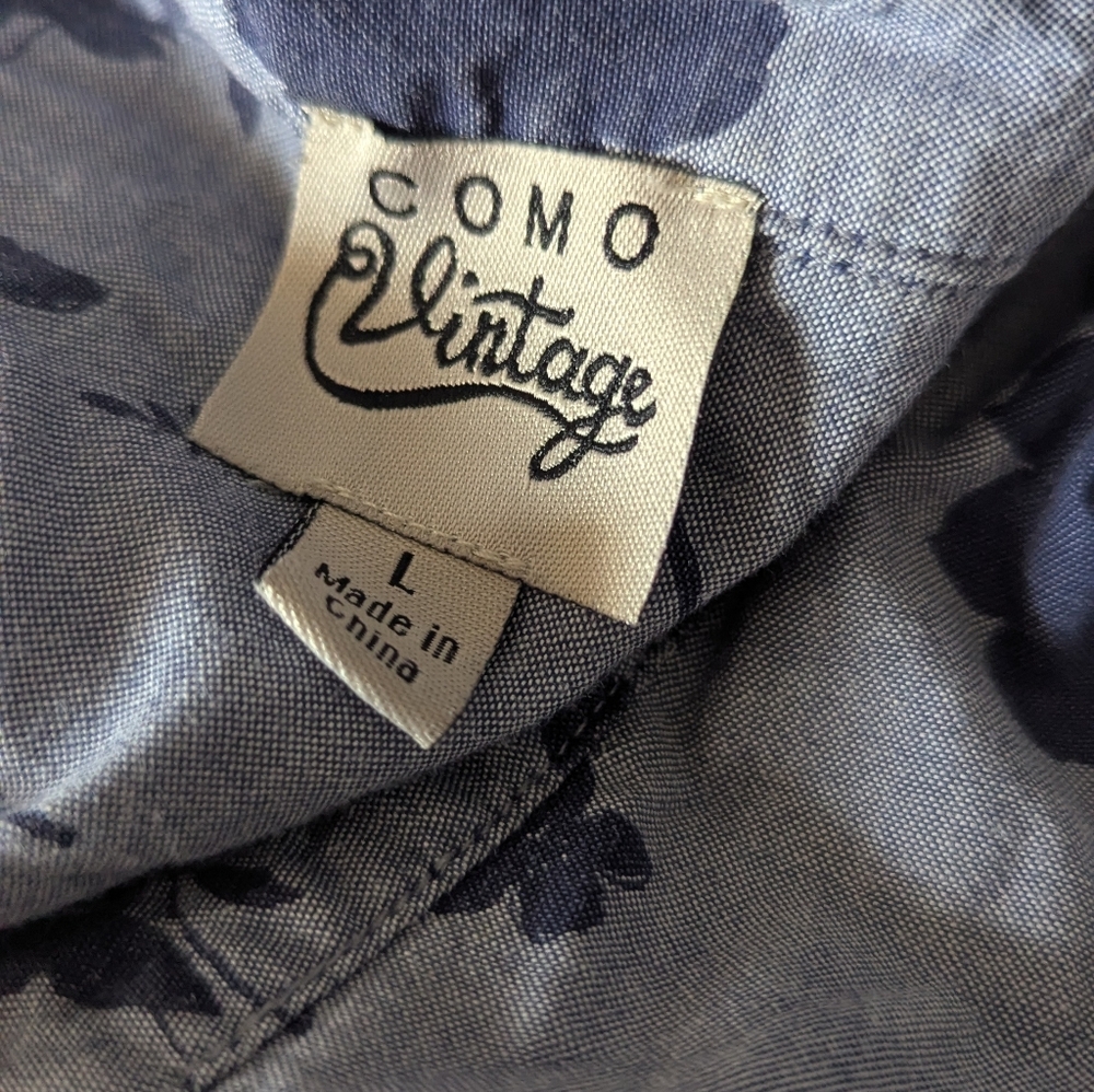 2pc Floral Boxy Cropped Button Down Shirts - Picture 8 of 9